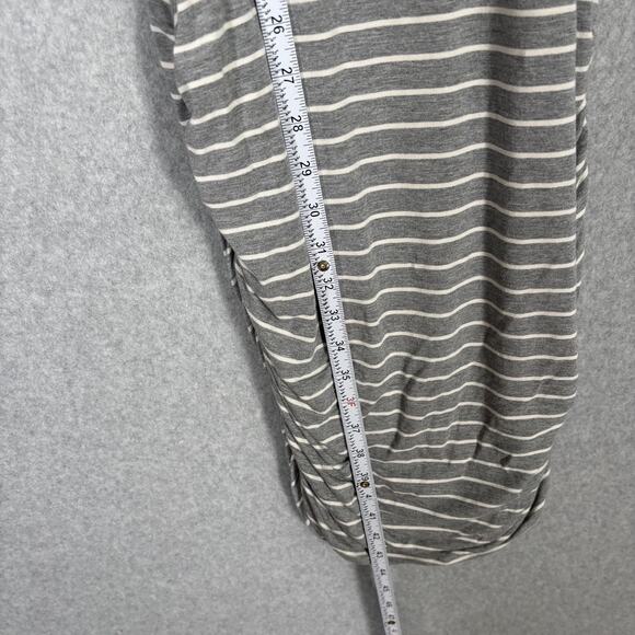 Athleta Ember Midi Dress Medium Gray Ruched Racerback Jersey Stretch Tennis Golf - Picture 6 of 12